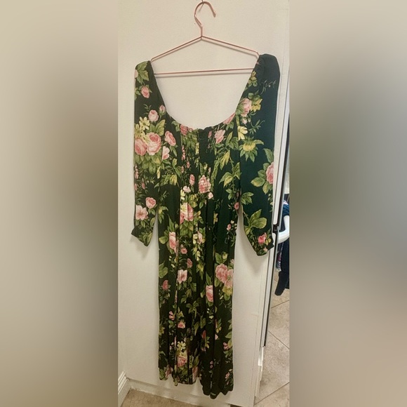 Reformation Sigmund Dress in Belvedere Green Floral - Picture 7 of 8